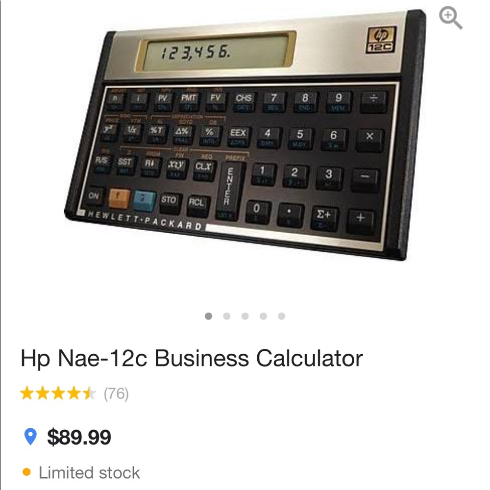 HP 12C Business Calculator